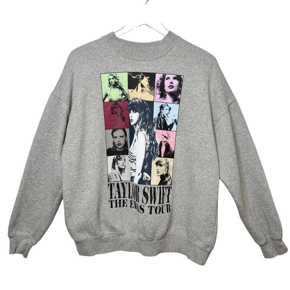 Taylor Swift Official Eras Tour Anti-Hero Version Gray Crew Neck Sweatshirt Sz S